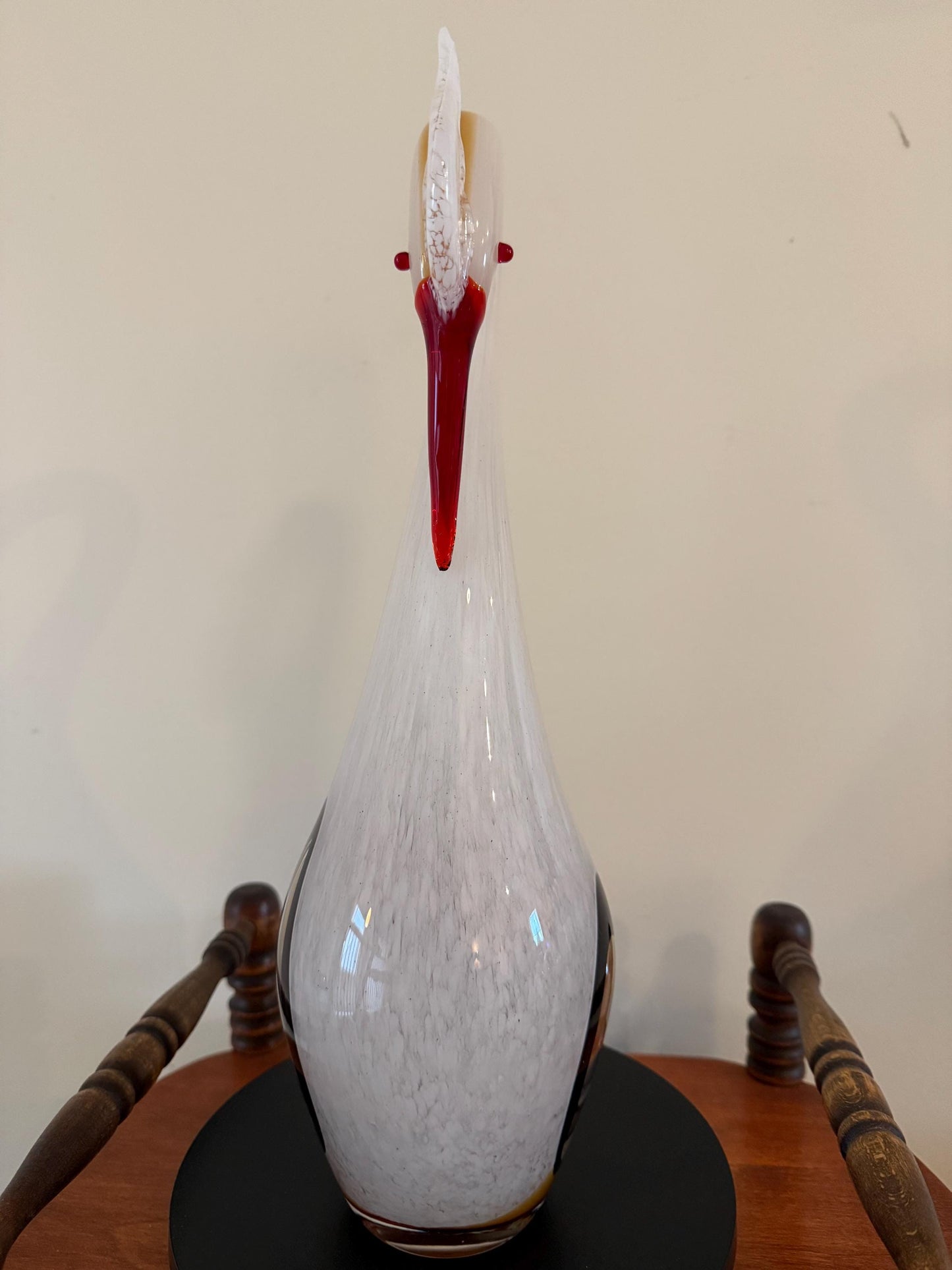 Vintage Hand Blown Glass Heron Pelican Bird Art Murano Style Glass Bird Art Lover Antiques and Vintage