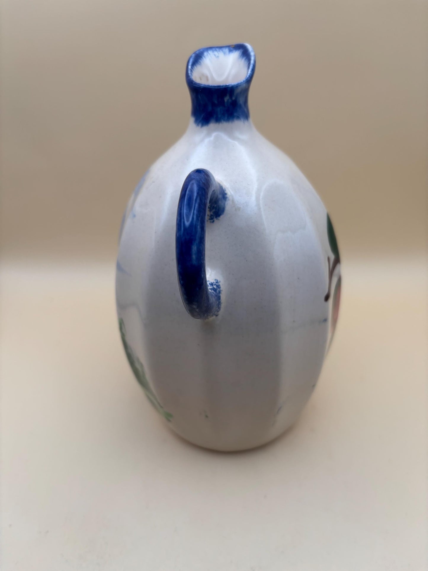 Vintage Gabrielle Fourmaintraux Breeze Pierrick Faience Desvres Calvados Decanter Ceramic Pitcher Jug Lover Antiques and Vintage