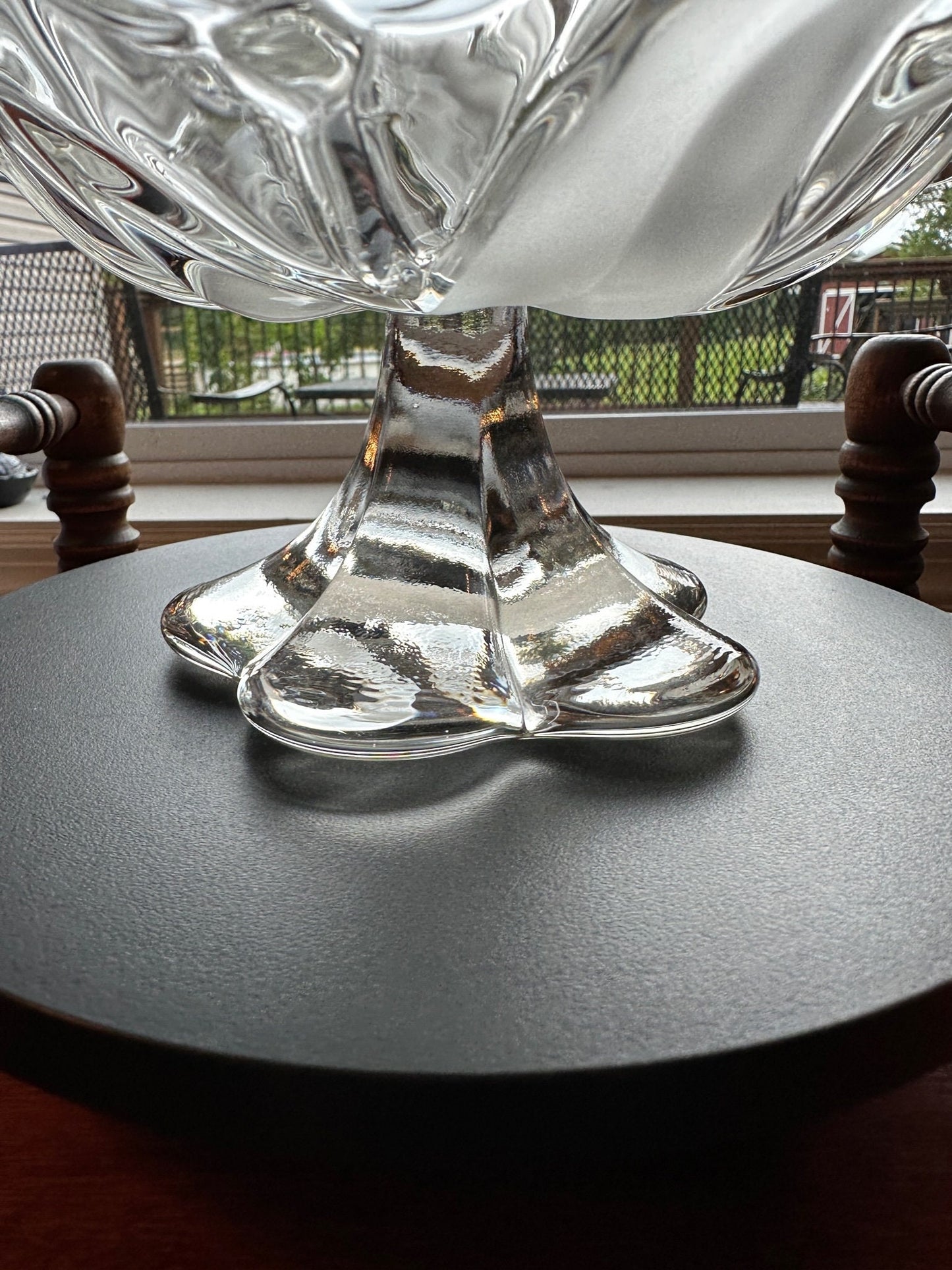 Vintage Mikasa Etched Petals of Flowers Frosted Glass Vase Art Glass Lover Antiques and Vintage