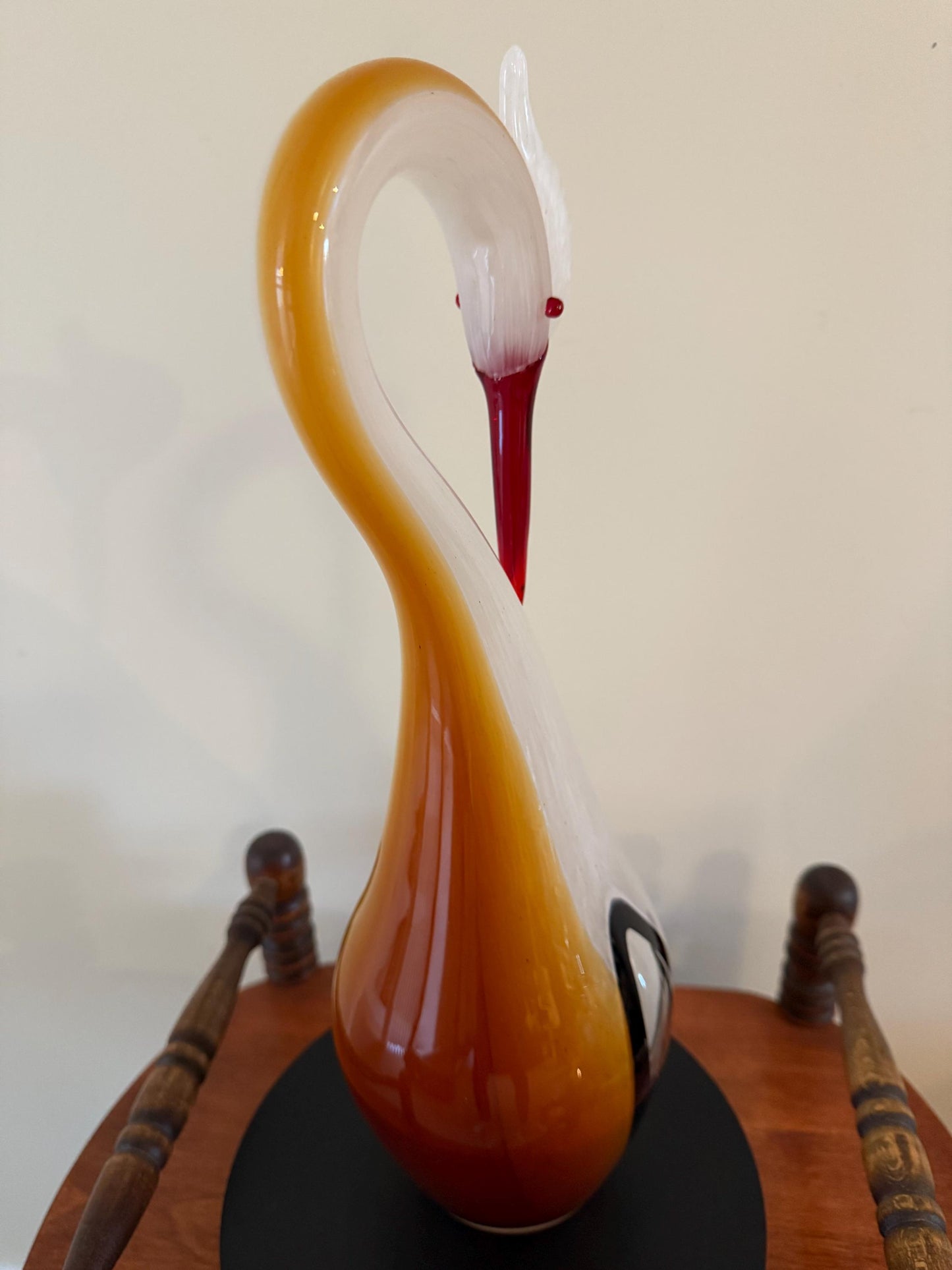 Vintage Hand Blown Glass Heron Pelican Bird Art Murano Style Glass Bird Art Lover Antiques and Vintage