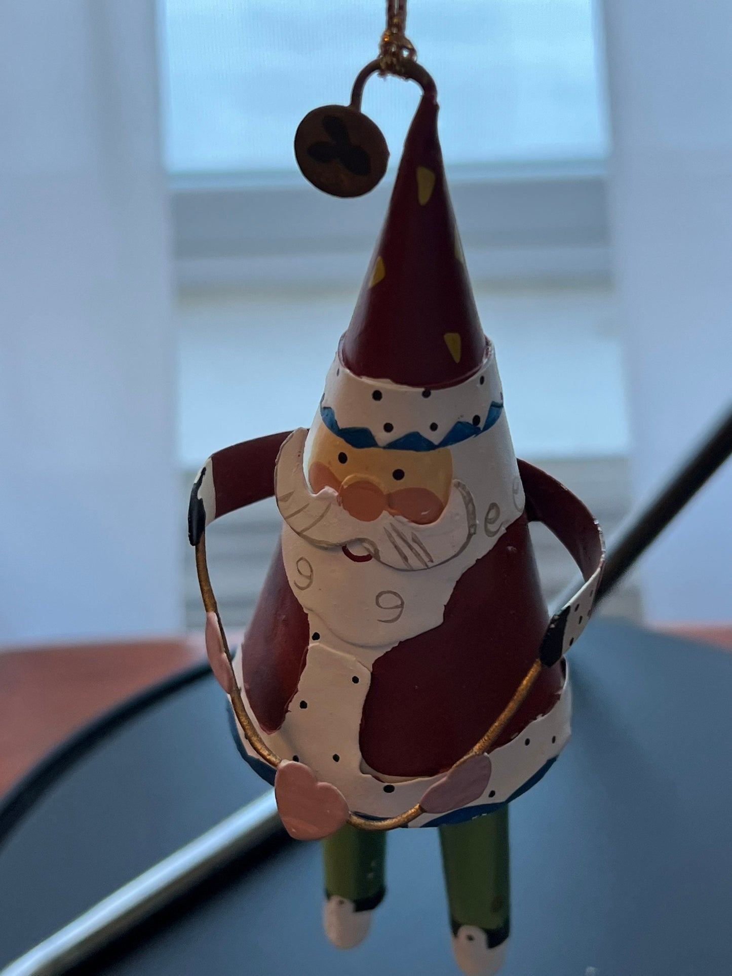 Vintage Santa Claus Hanging Ornament Figurine, Christmas Ornaments Old St. Nicholas St. Nick Vintage Art Dangling Legs, Lover Antiques