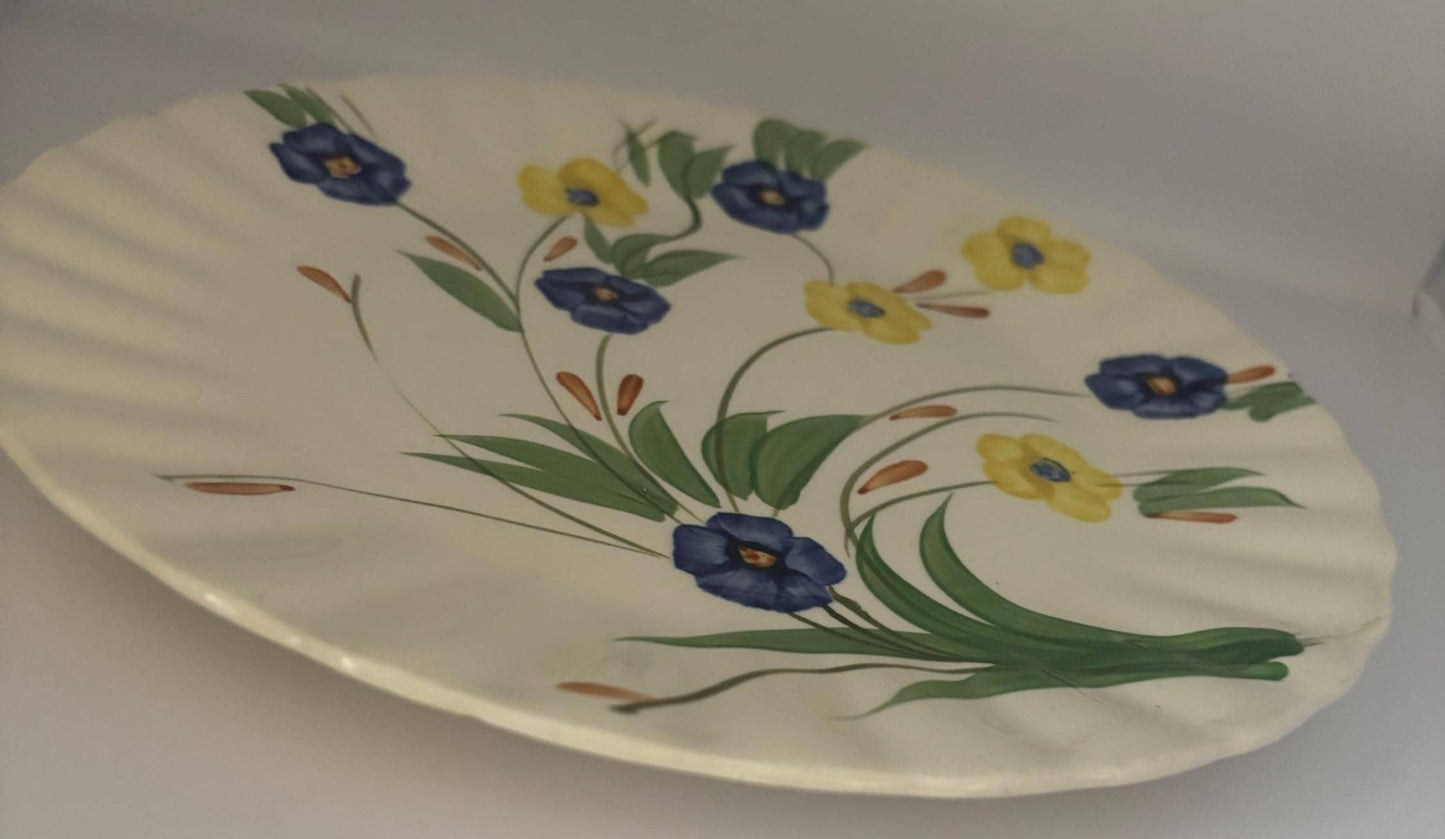 Blue Ridge Southern Potteries Dinner Plate, Summer Flowers Design, Lover Antiques and Vintage