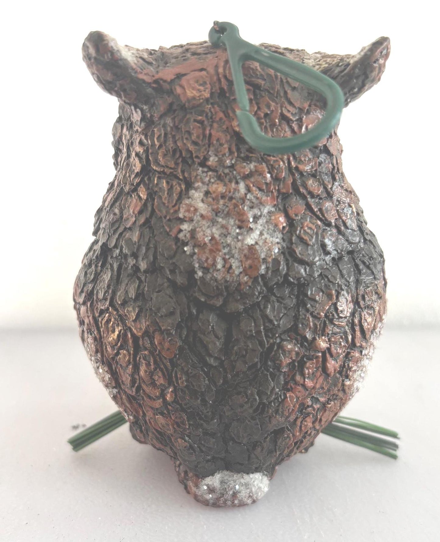 Vintage Owl in Pinecone Basket Ornament Gift For Her Lover Antiques and Vintage