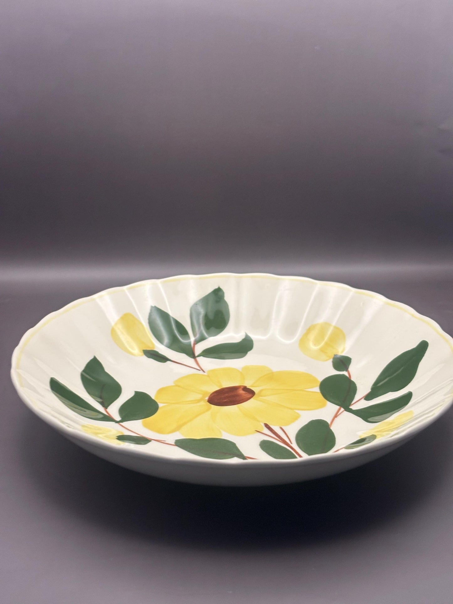 Blue Ridge Southern Potteries Serving Bowl, Ridge Daisy Yellow Flower Design, Lover Antiques and Vintage