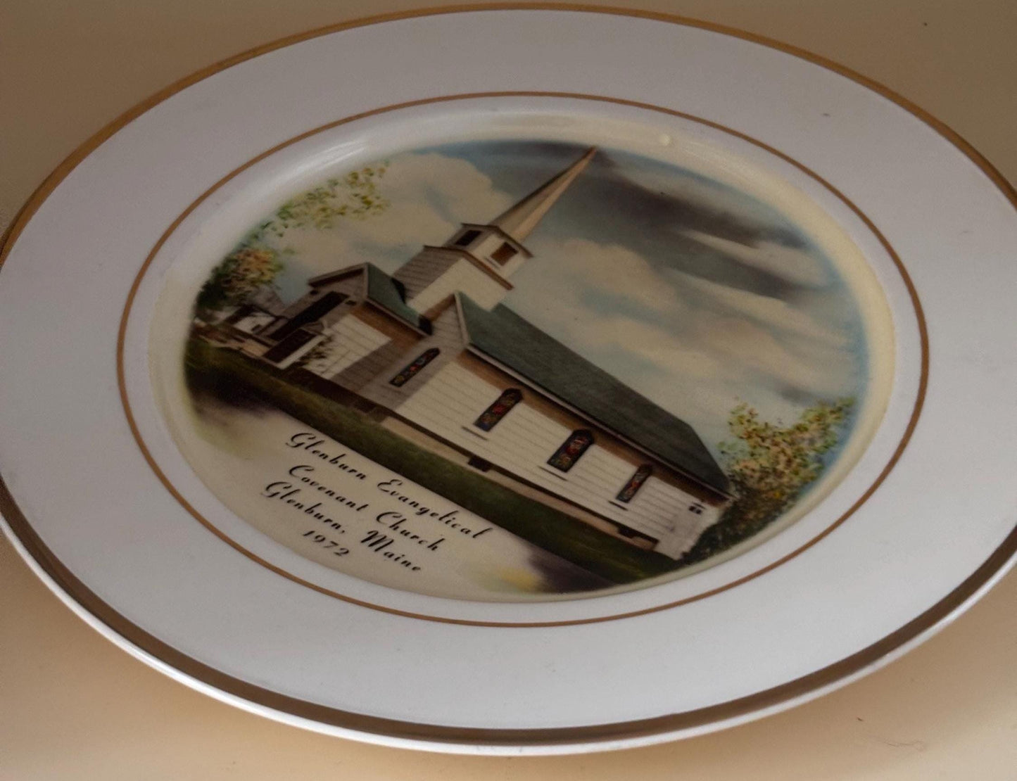 Commemorative Plate of Glenburn Church, Lover Antiques and Vintage