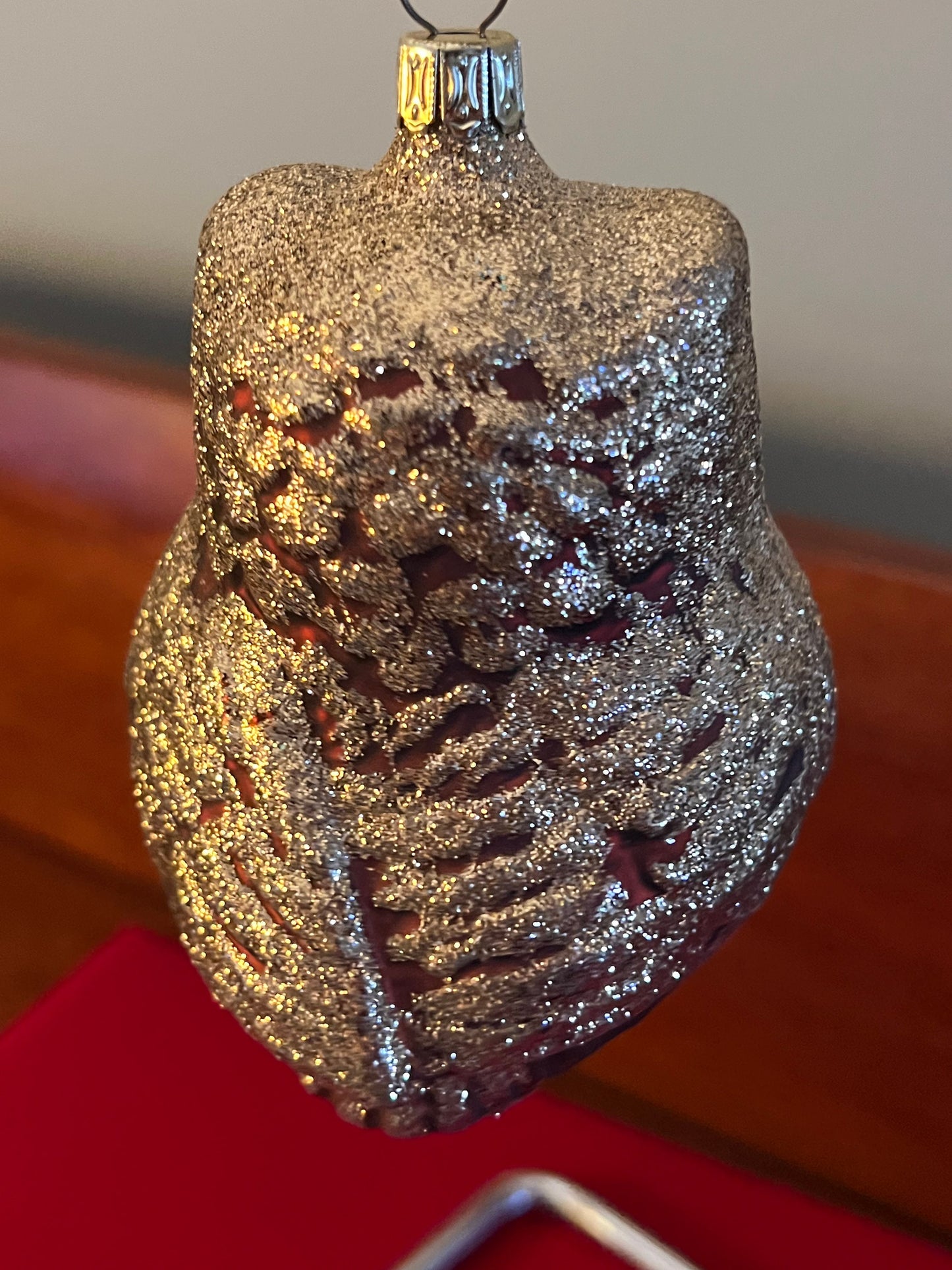 Vintage Hand Blown Glass Owl Ornament: Big Eyes, Made in Germany