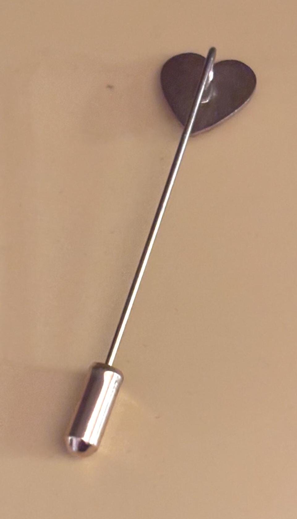 Copper Heart Lapel Pin, Metal Starburst Stick Pin