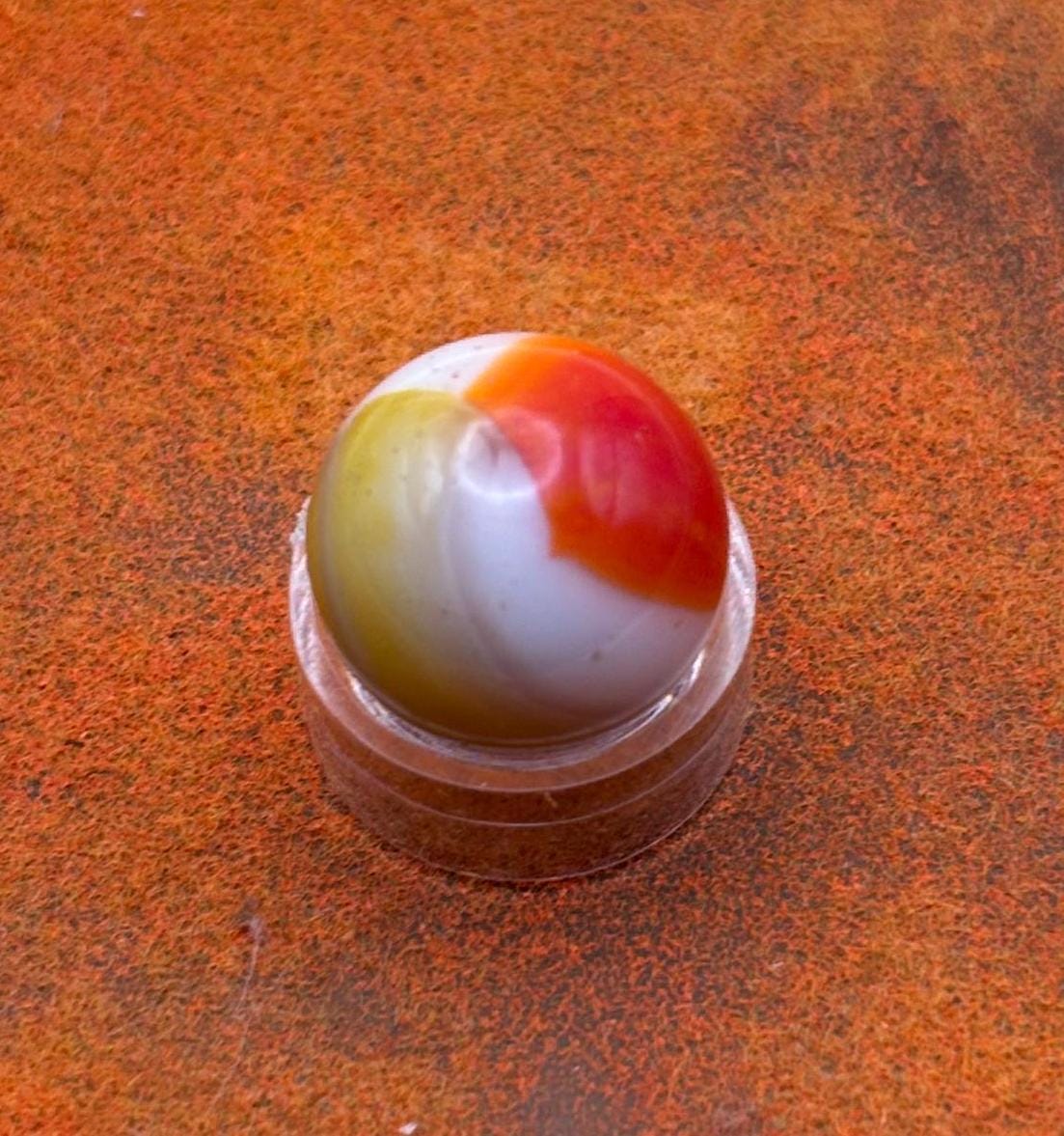 Vintage Vitro All Red Glass Marble Lover Antiques and Vintage