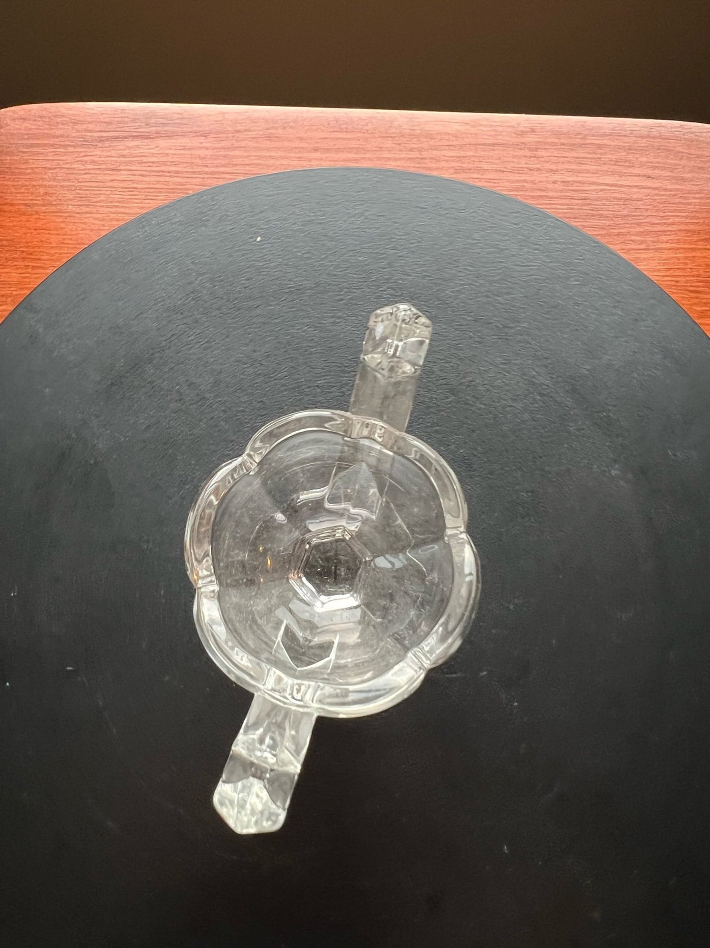 Vintage Cut Crystal Salt Dish: Art Deco Mini Trophy Vase