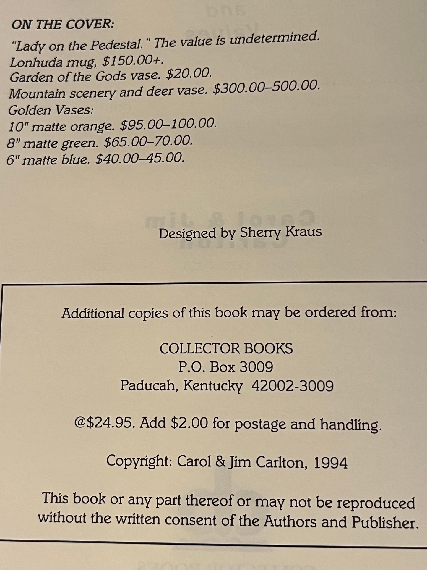 Collector's Encyclopedia of Colorado Pottery: Identification & Values
