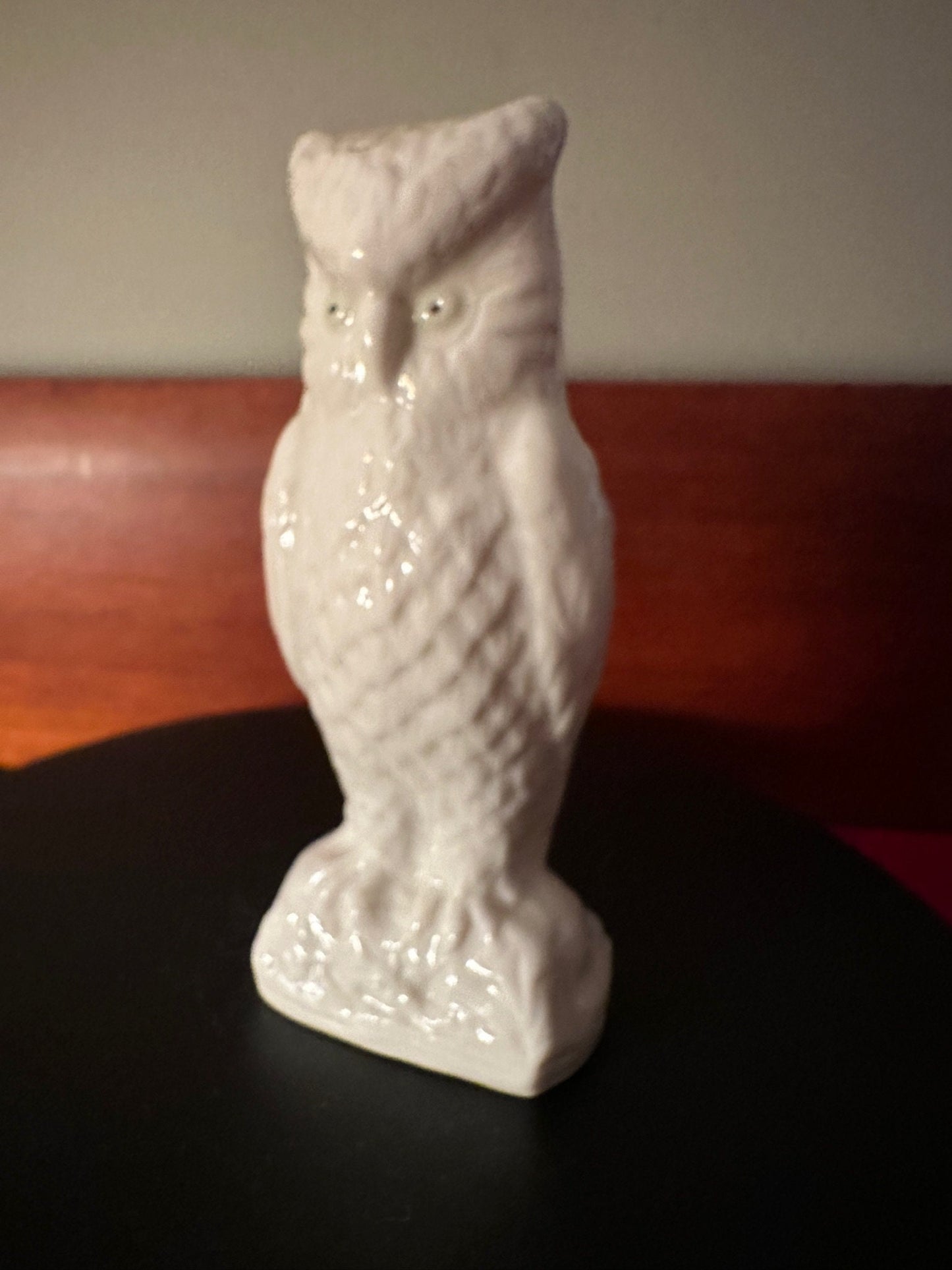 Vintage Belleek Ireland Porcelain Owl Figurine, 5"