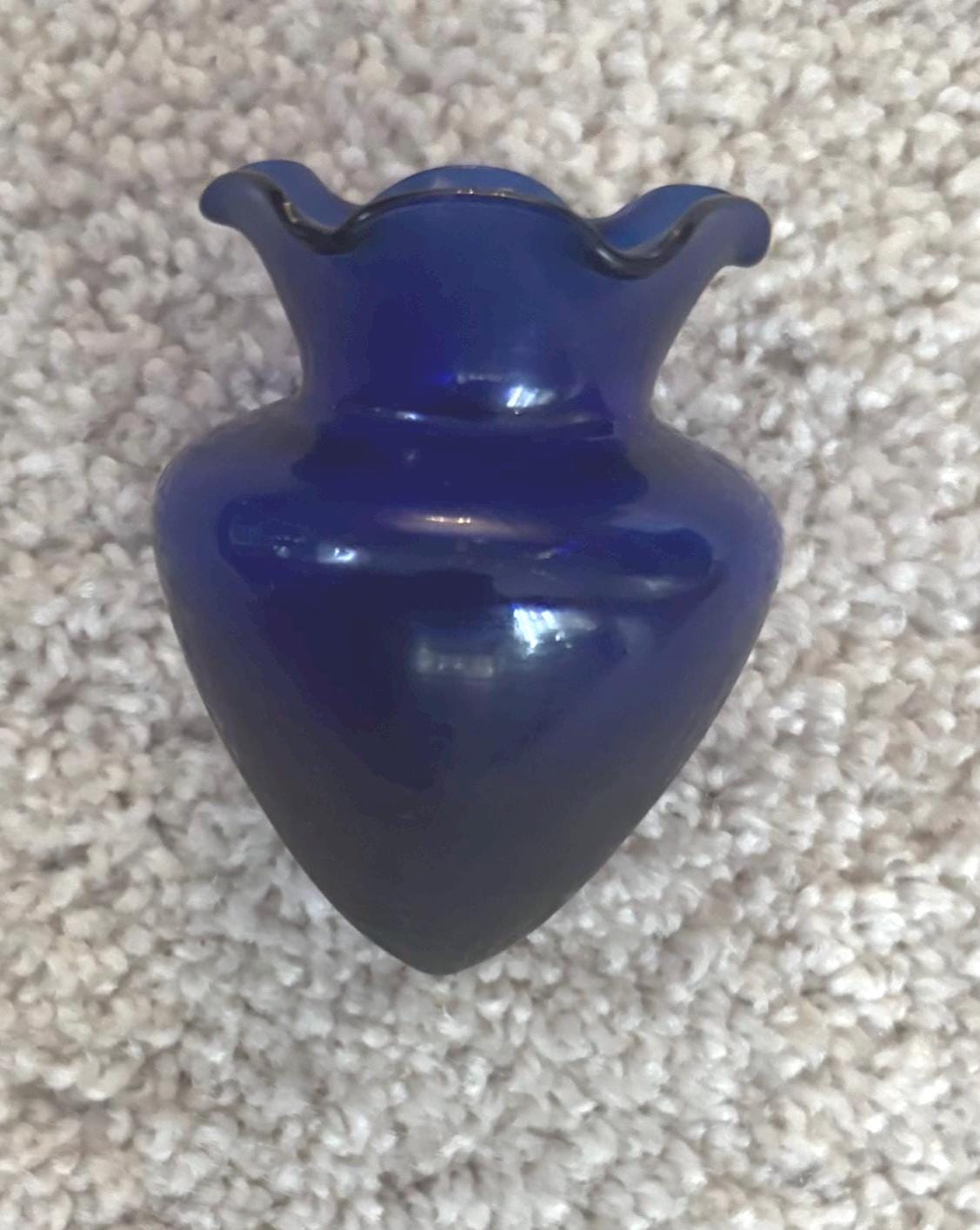 Vintage Cobalt Blue Glass Bulb Cup Replacement for Musical Note Wall Hanging Lover Antiques and Vintage