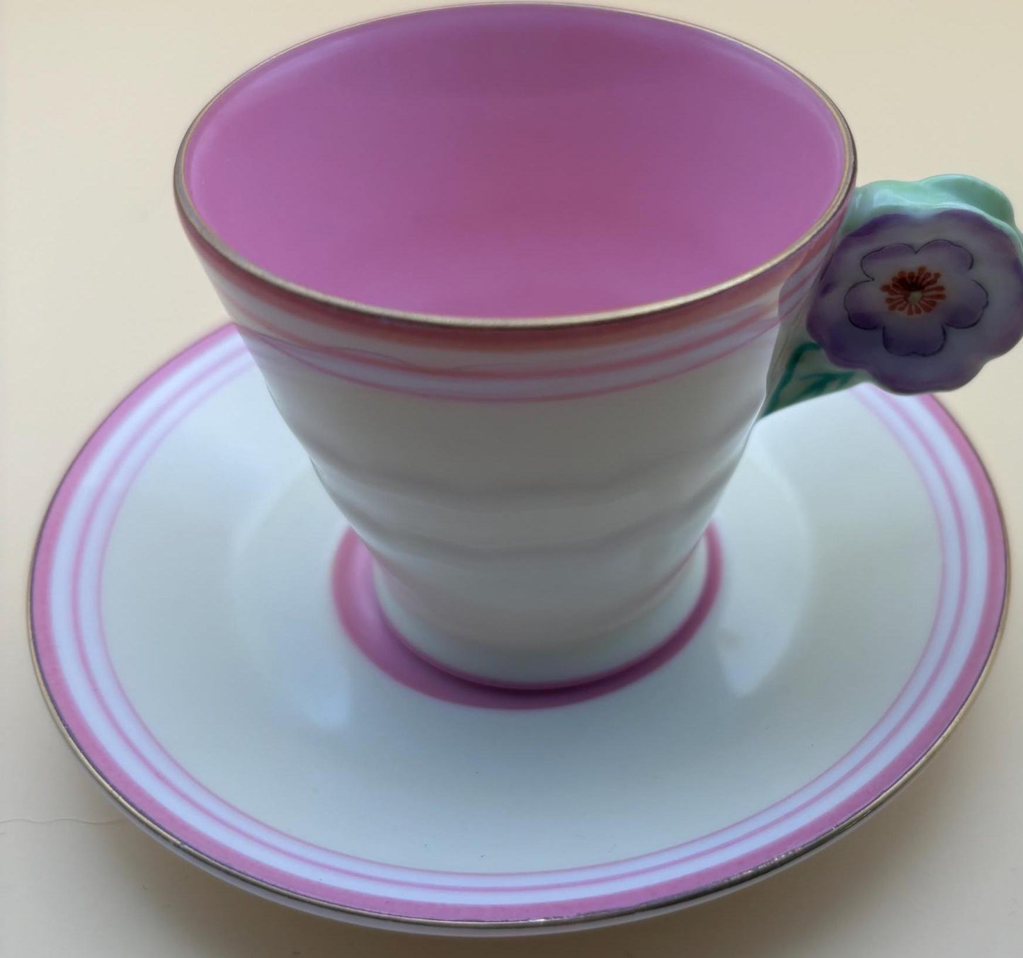 Vintage Noritake Pretty in Pink Tea Cup and Saucer Set - Made in Japan