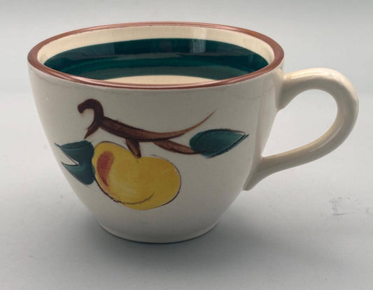 Stangl Pottery Coffee Cup Fruit Design Potteries from Trenton, NJ Hand Painted Mug, Lover Antiques Vintage