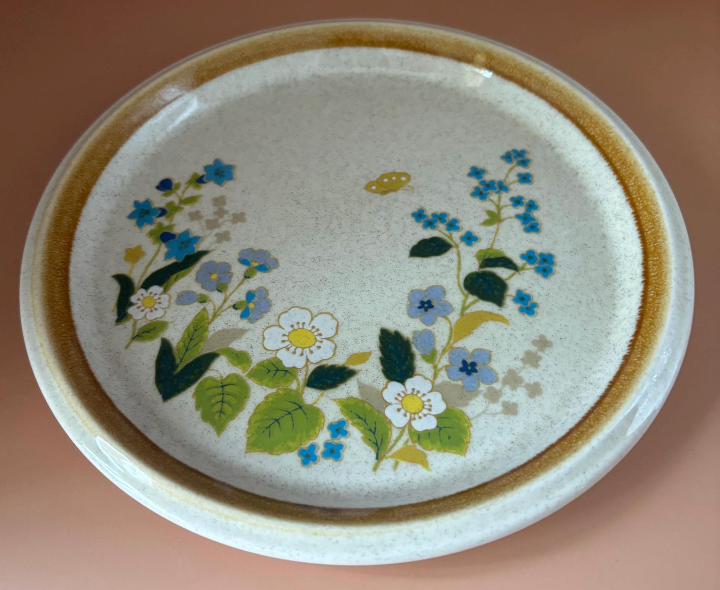 Vintage Mikasa Salad Plate Stone Manor Stoneware F5827 Sweet Briar Blue & White Flowers Lover Antiques and Vintage