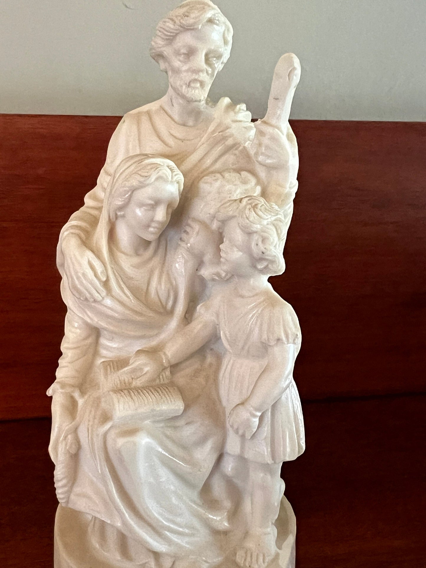 Vintage Holy Family Figurine: Columbia Cast Resin, Made in Italy