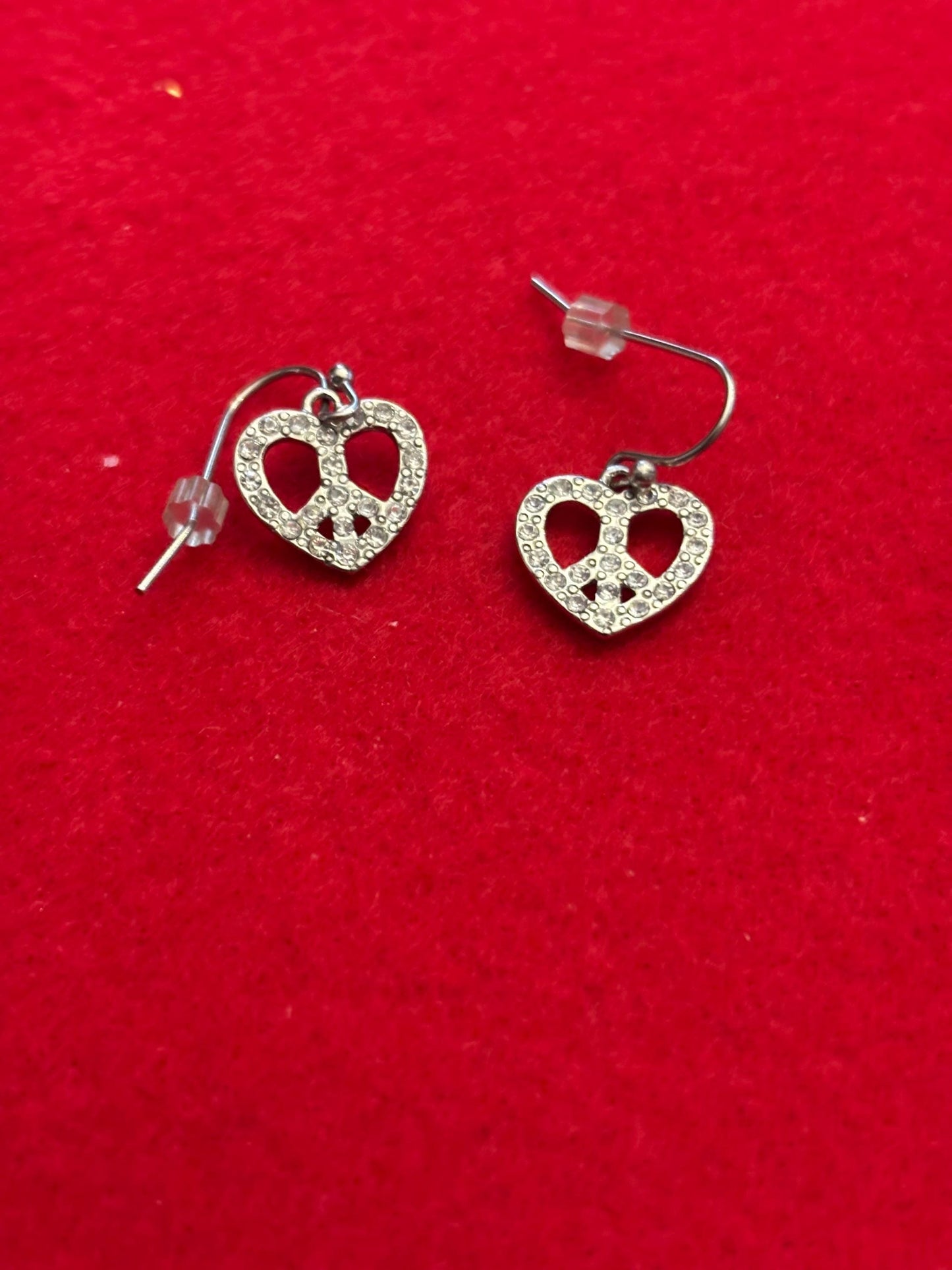 Heart Shaped Pretzel Silver Earrings, Lover Antiques and Vintage