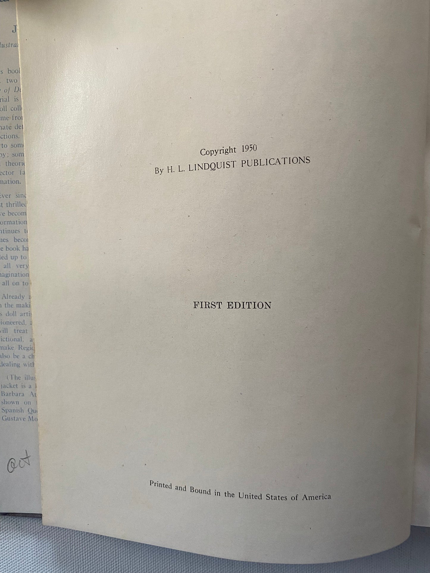 Vintage Dolls Book: Still More About Dolls, 1950 First Edition