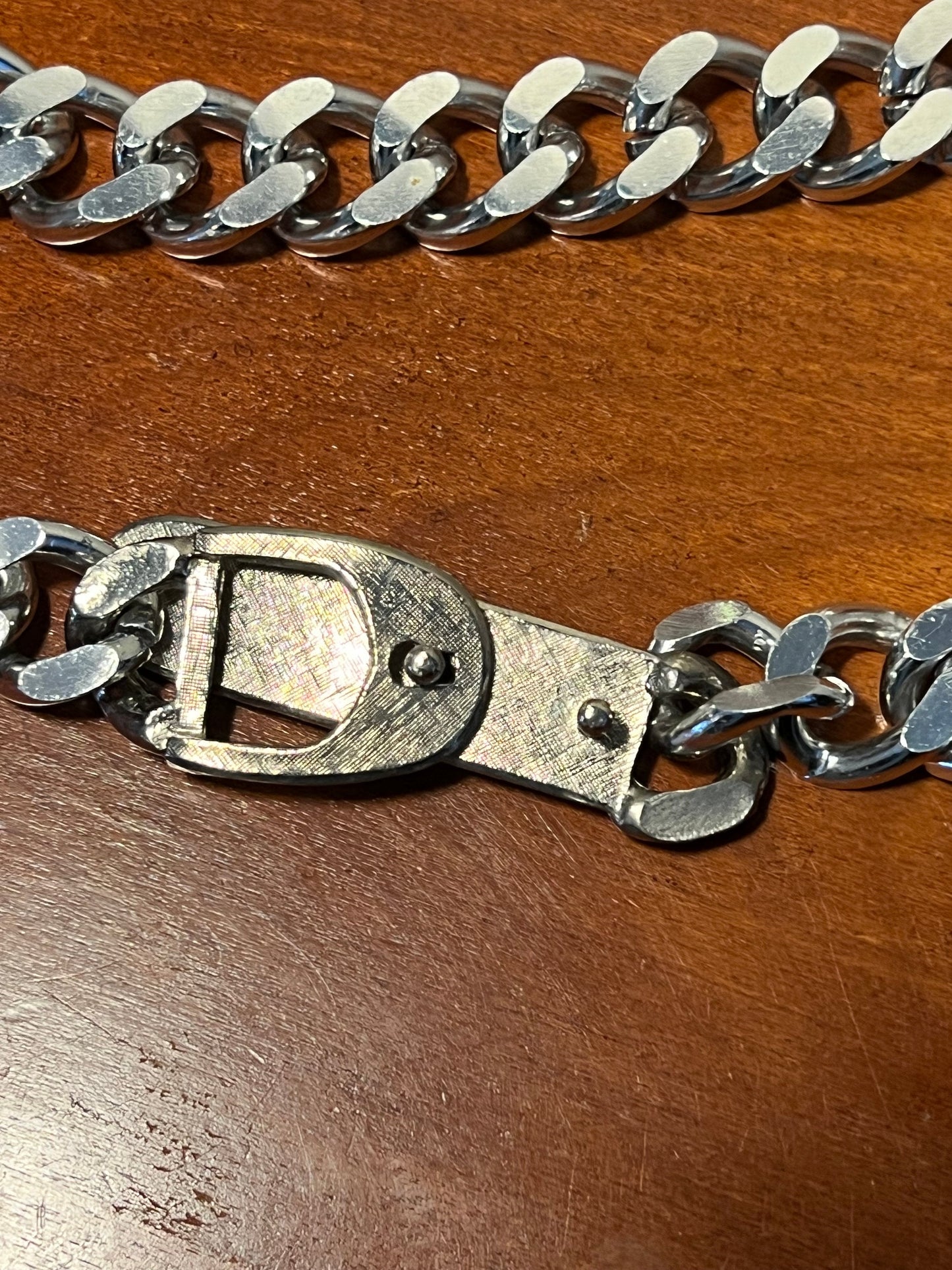 Vintage NYC Accessocraft Silver Tone Metal Belt or Necklace Lover Antiques and Vintages