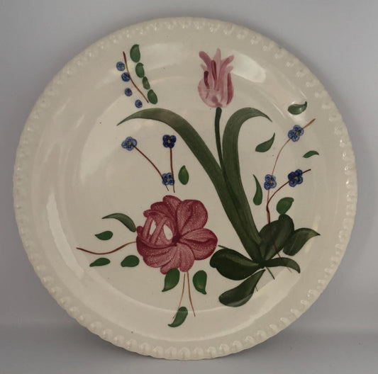 Blue Ridge Blue Bell Bouquet Plate, by Southern Pottery, Circa 1930's, Lover Antiques and Vintage