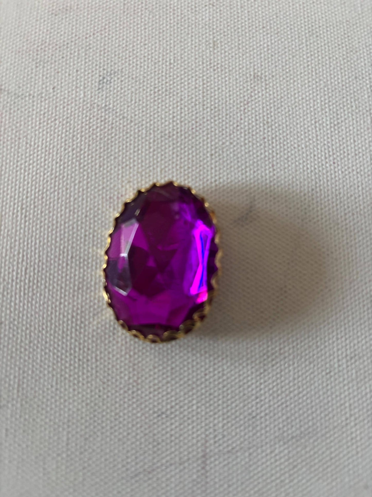 Vintage Amethyst and Gold Brooch Pin Lover Antiques and Vintage