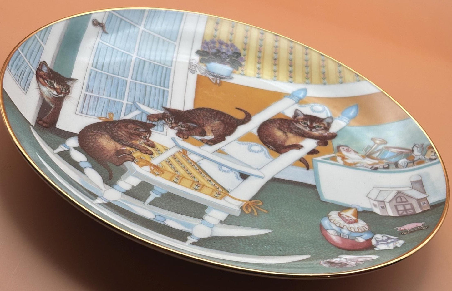 Hamilton Collection Cat Plate, Rock and Rollers Cats, Number 0695A, Lover Antiques and Vintage