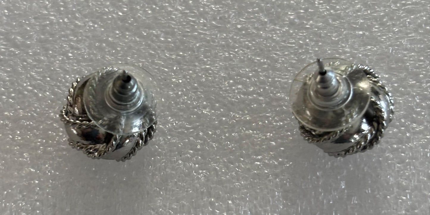 Vintage Sterling Silver Love Knot Earrings Pierced Jewelry Lover Antiques Vintage