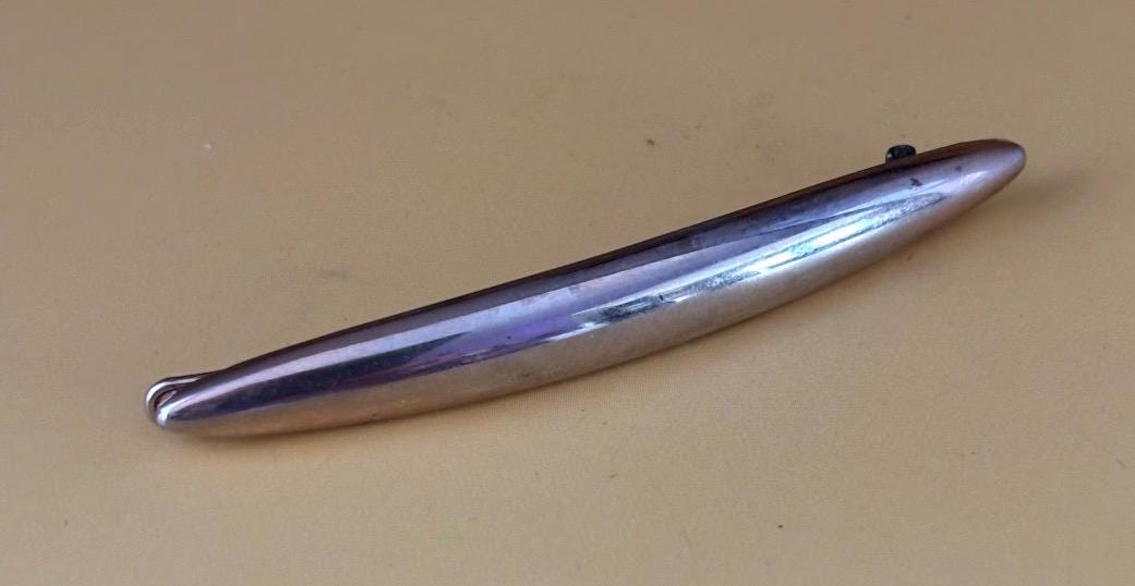 Sterling Silver Trifari Hair Clip, Marked Patent Pending Circa 1940's