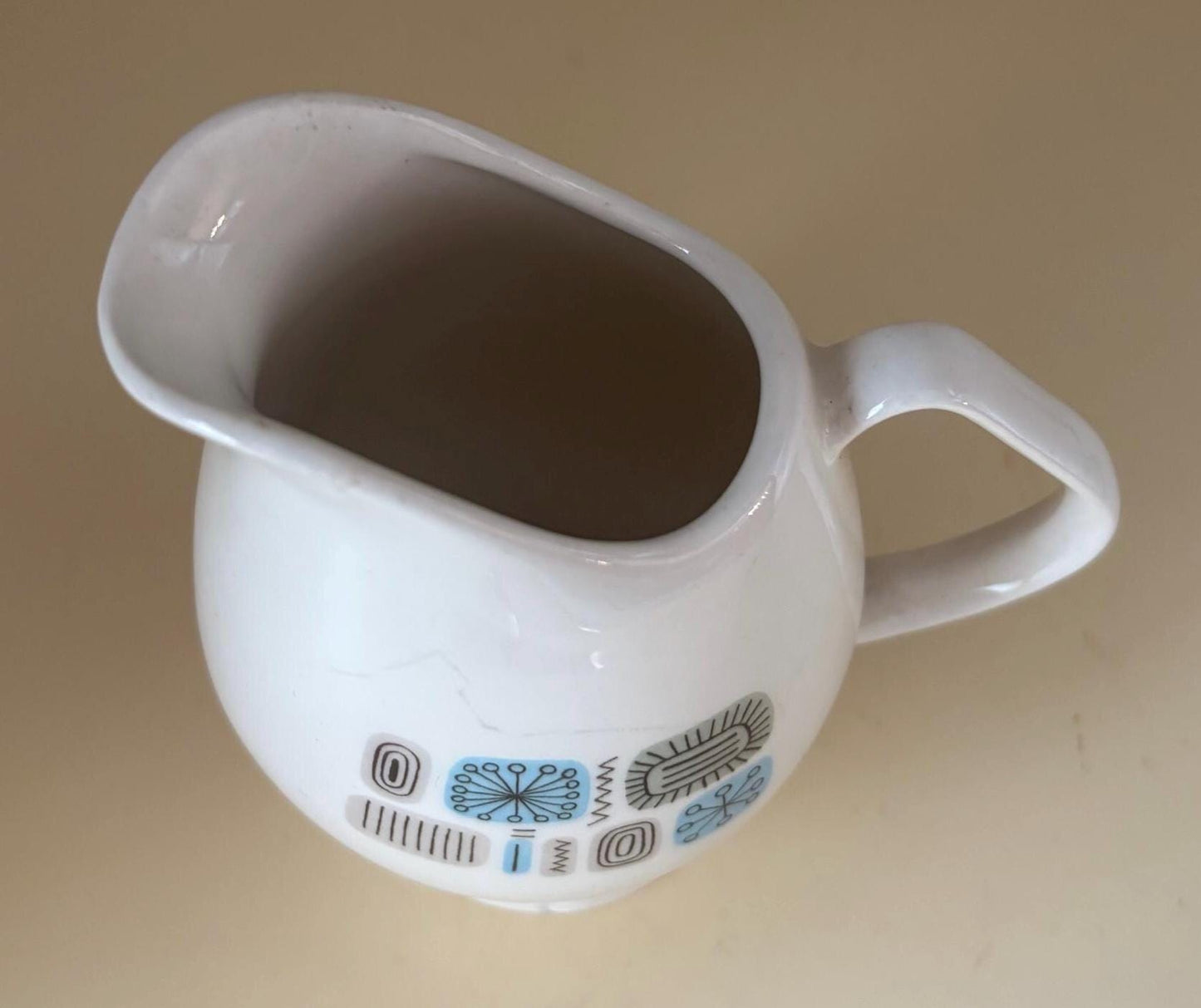 Vintage Canonsburg Pottery Creamer Temporama Design Lover Antiques and Vintage