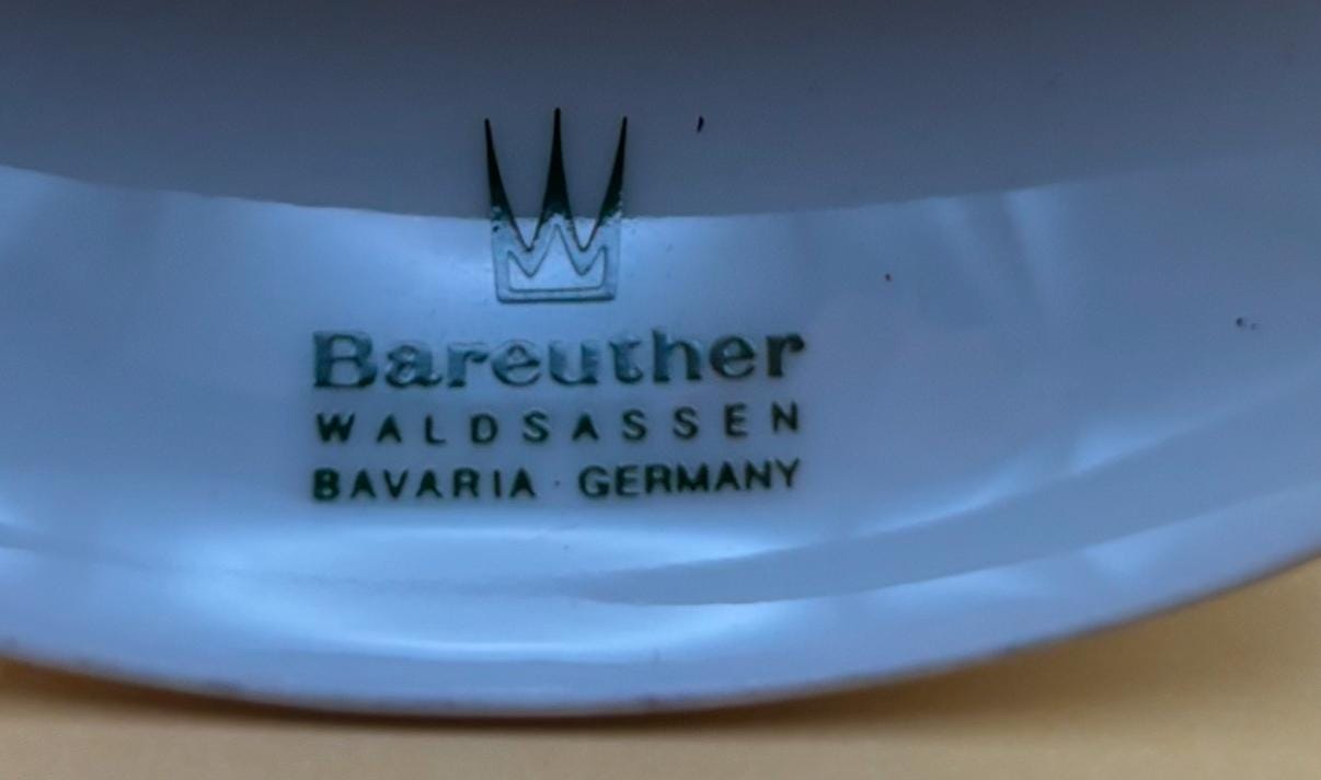 Vintage Bareuther Waldssassen Porcelain Bell Danbury Bavaria Germany Gold Gilding Lover Antiques and Vintage