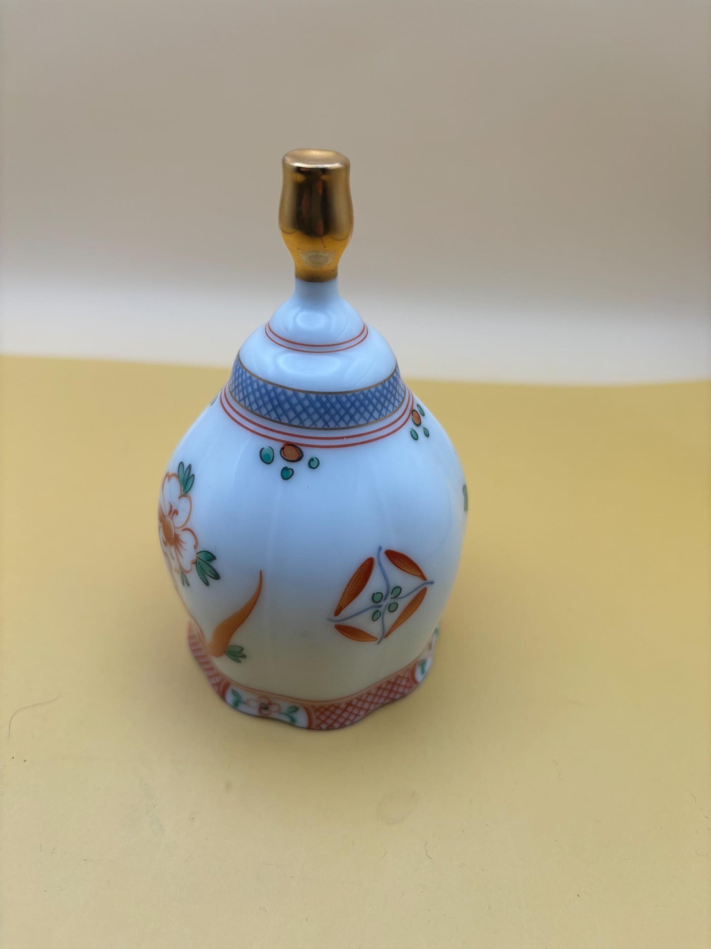 Vintage Sango China Japan Bell with Gold Handle Lover Antiques and Vintage