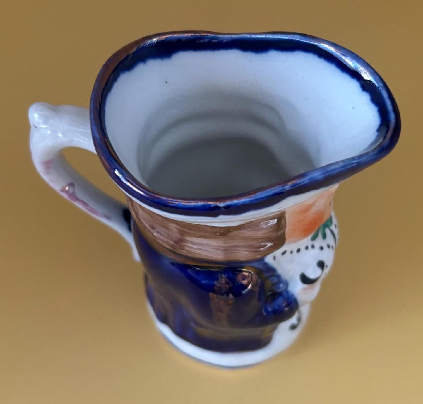 Antique Allerton China Toby Mug Small Pitcher Colonial Man Figurine Lover Antiques and Vintage