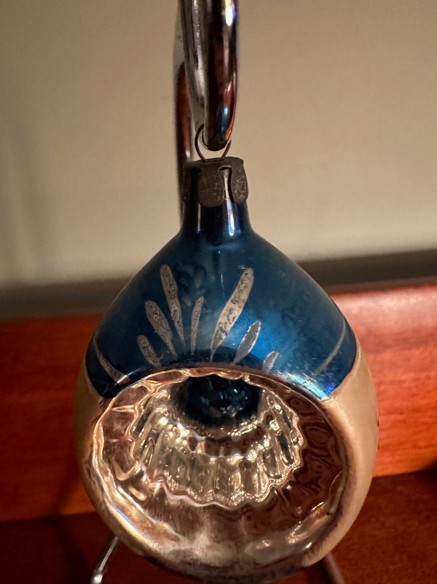 Vintage Teardrop Diorama Ornament: Made in Poland, Circa 1940s