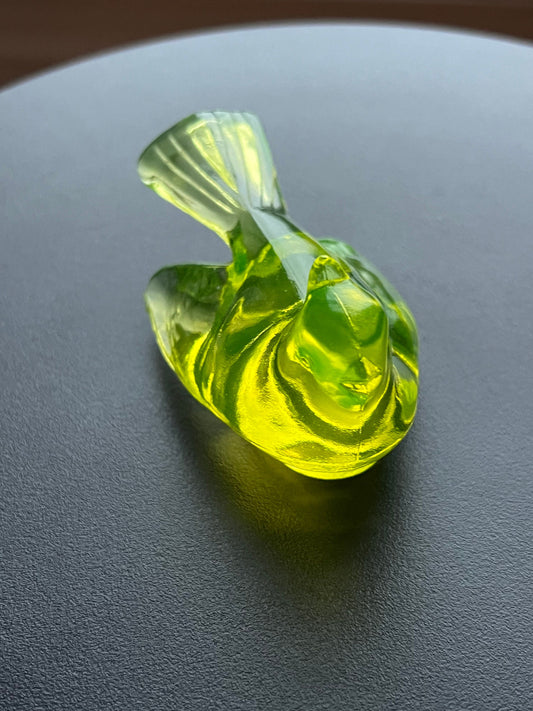 Vintage Mosser Uranium Glass Bird Lover Antiques and Vintage