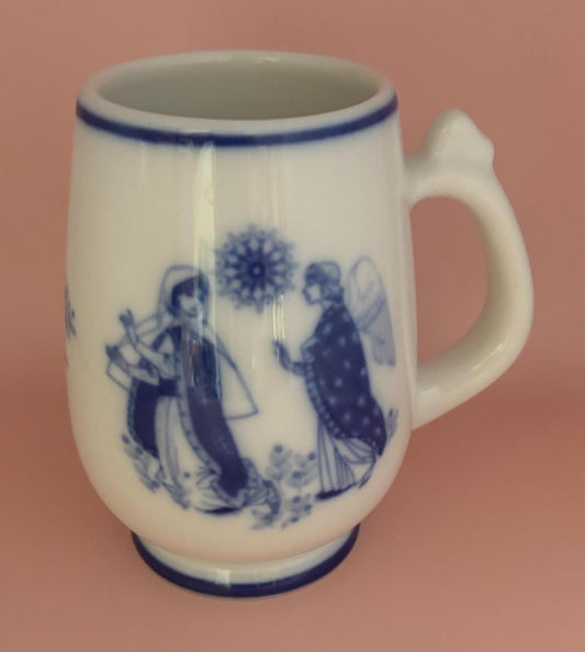 Vintage Porsgrund Norway Porcelain Christmas Mug 1973 Promise of the Savior Lover Antiques and Vintage