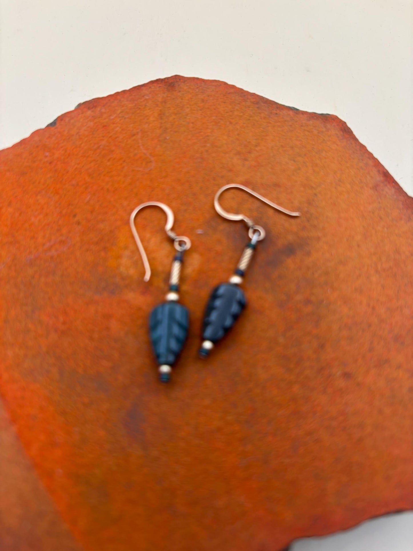 Vintage Dark Jade Earrings Lover Antiques and Vintage