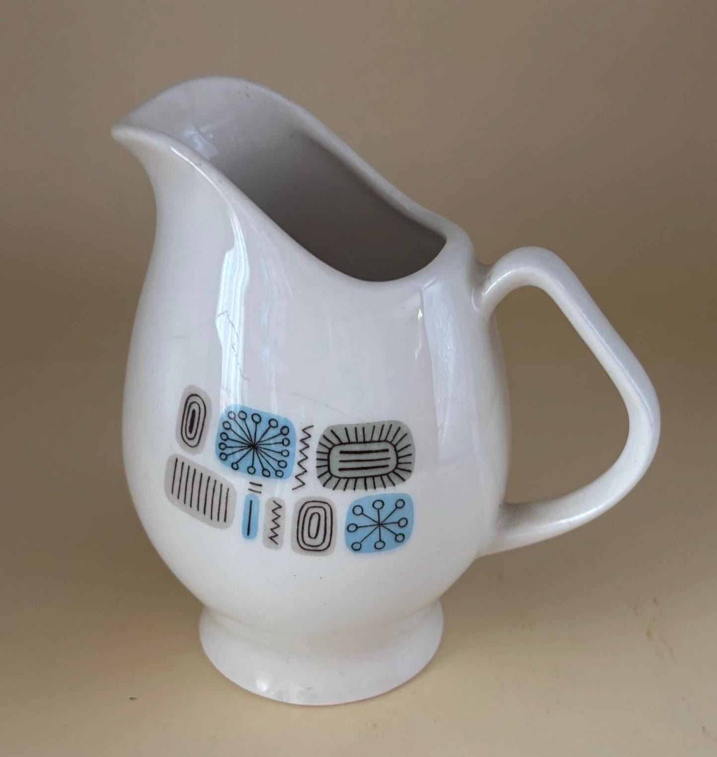 Vintage Canonsburg Pottery Creamer Temporama Design Lover Antiques and Vintage