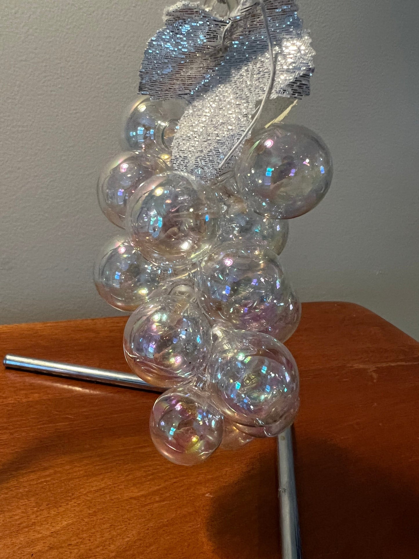 Vintage Grapes On Vine Christmas Ornament Iridescent glass grapes glass art ornaments Christmas Holiday gifts Lover Antiques and Vintage