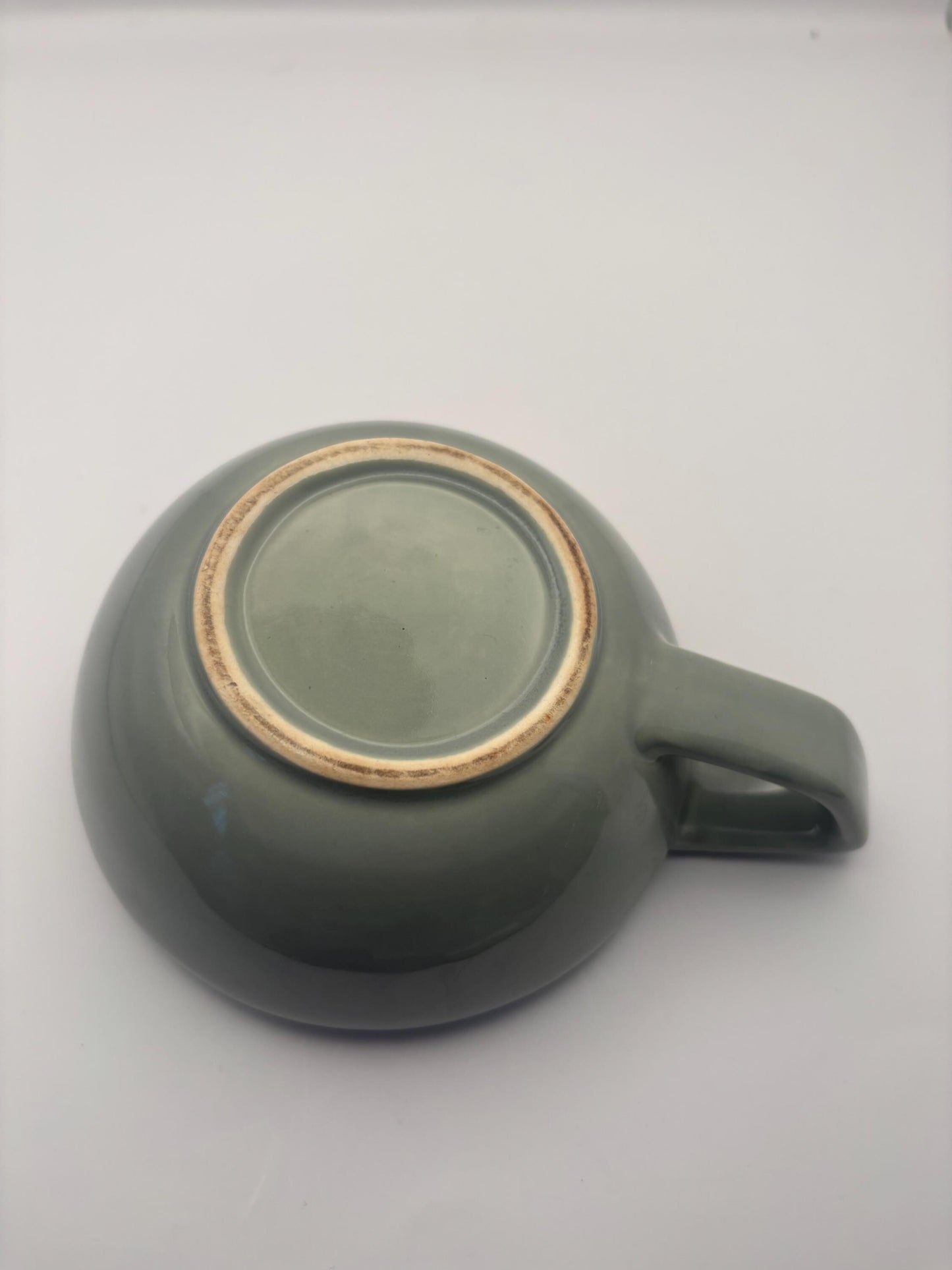 Russel Wright Mid Century Barrel Mug, Sage Green Cup, Lover Antiques and Vintage