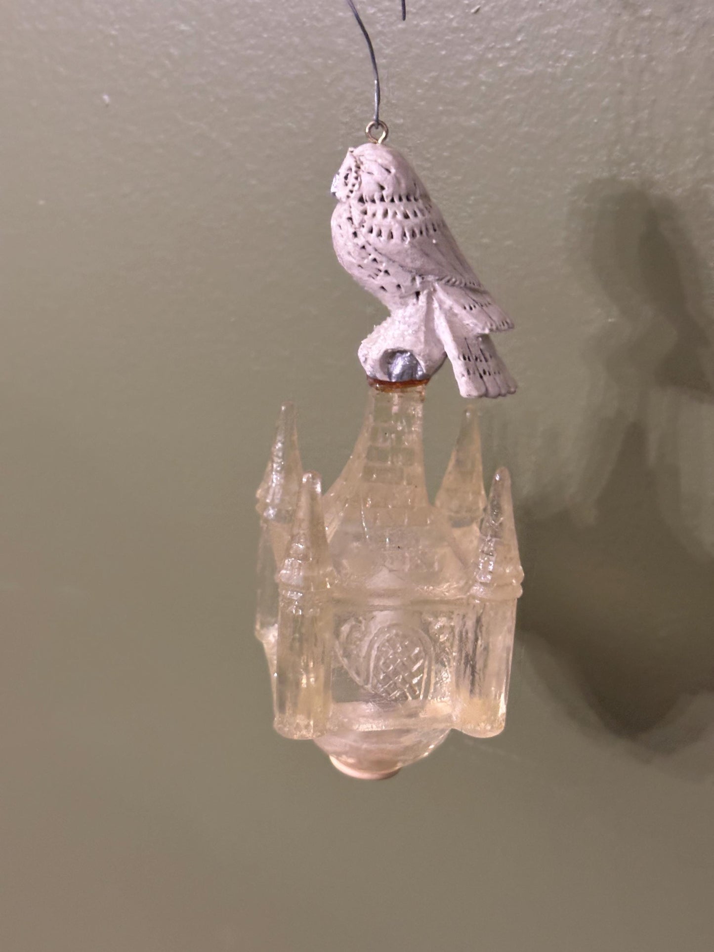 Vintage Pam Schifferl Winter White Owl Trinkle Light Cover Ornament Lover Antiques and Vintage