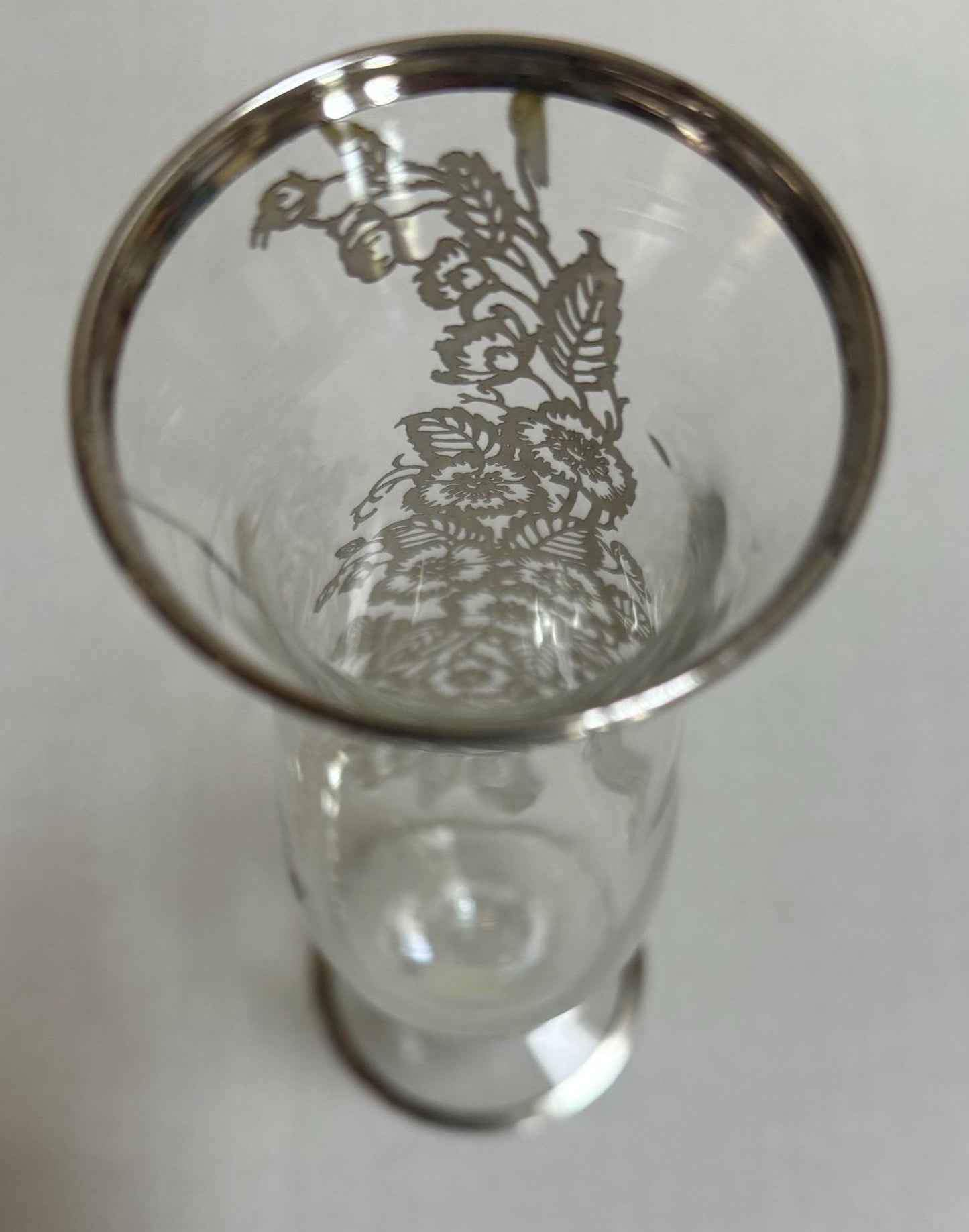 Vintage Silver on Crystal Vase By Silver City Lover Antiques and Vintage