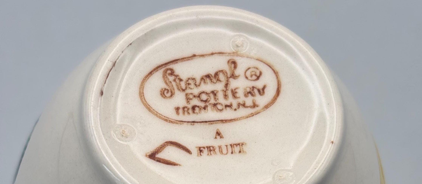 Stangl Pottery Coffee Cup Fruit Design Potteries from Trenton, NJ Hand Painted Mug, Lover Antiques Vintage