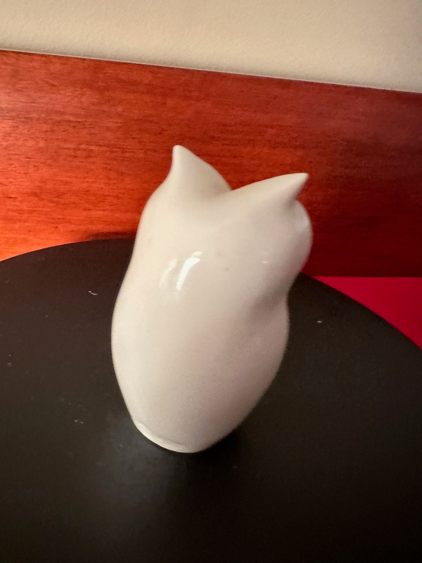 Vintage Capodimonte Porcelain Owl: Limoges, Swarovski Eyes, Made in Italy