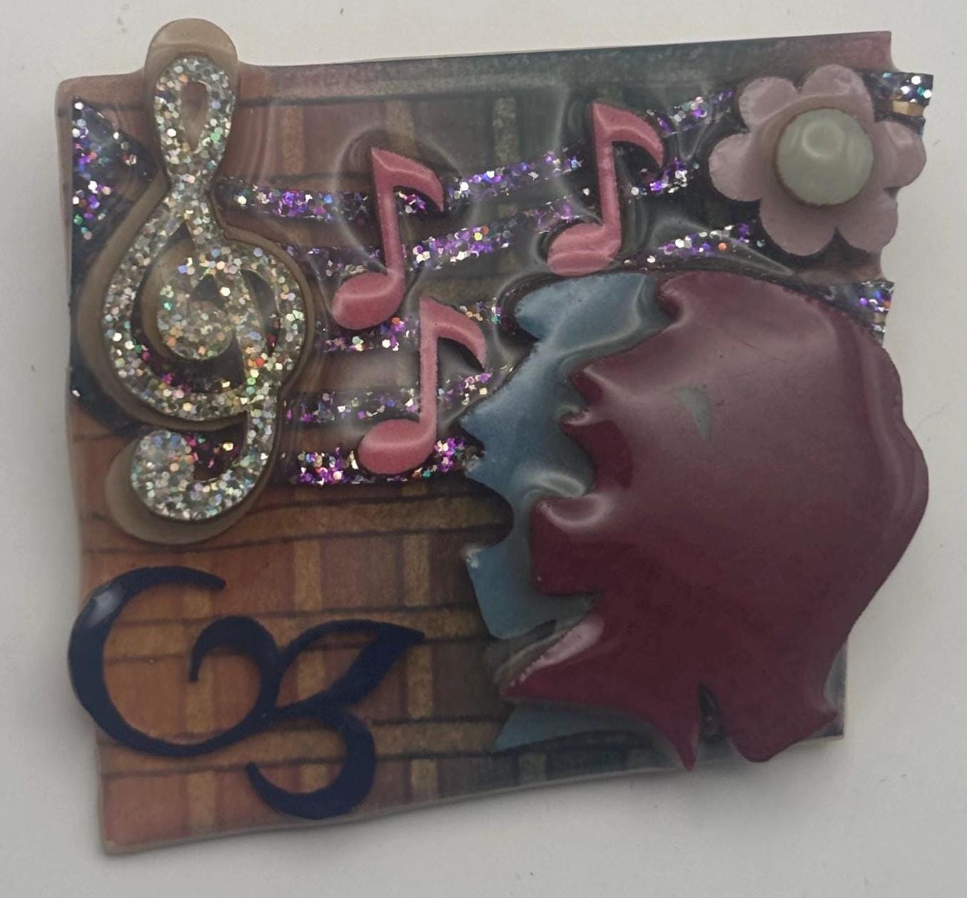 Vintage Lucinda Music Pin: Lover Antiques Collectible