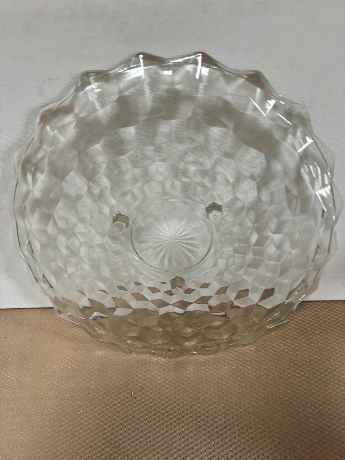 Vintage Fostoria Glass 3-Footed Dish: Large Glass Platter