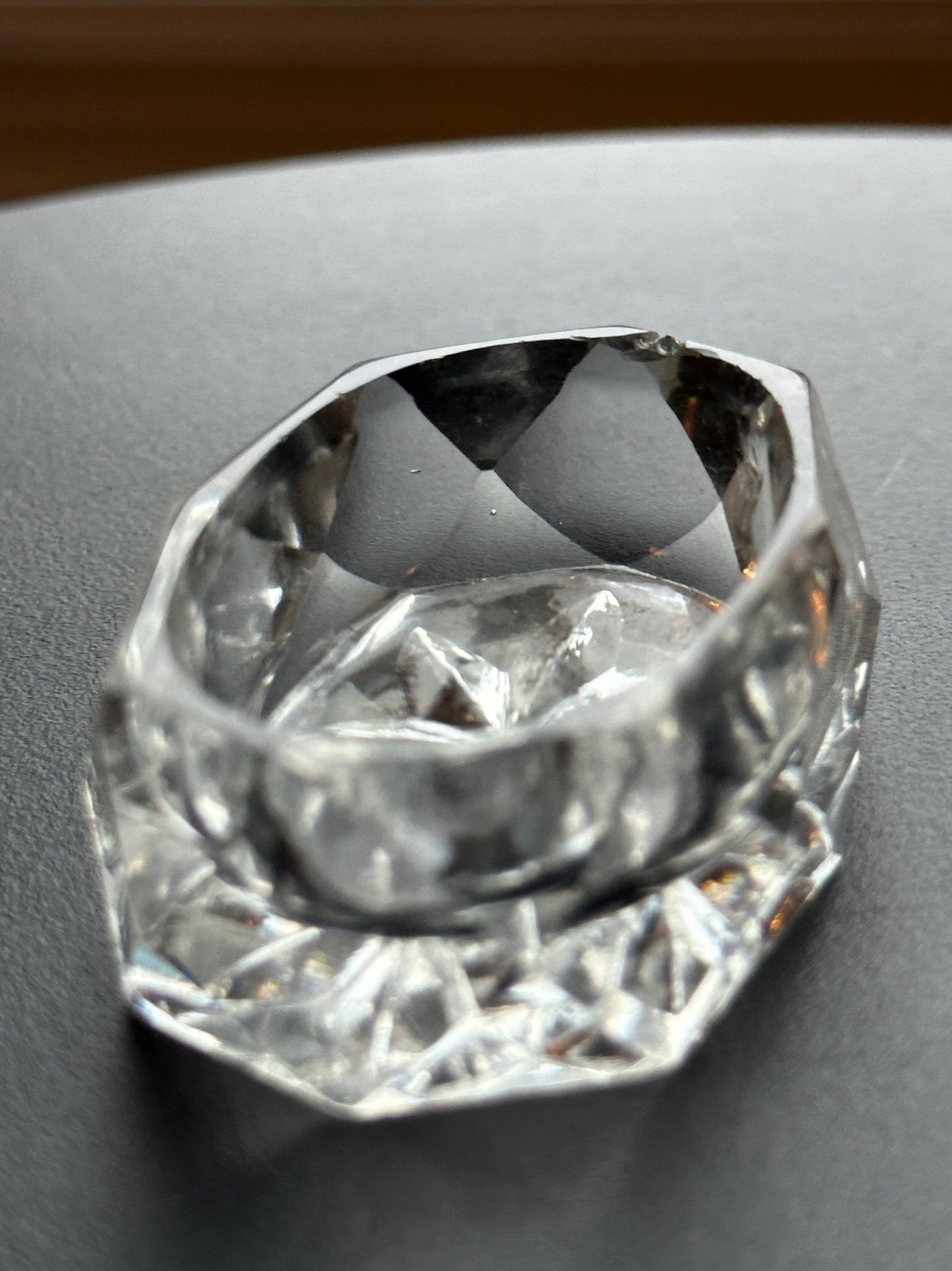 Vintage Clear Cut Glass Oval Dish: Crystal Toothpick Holder