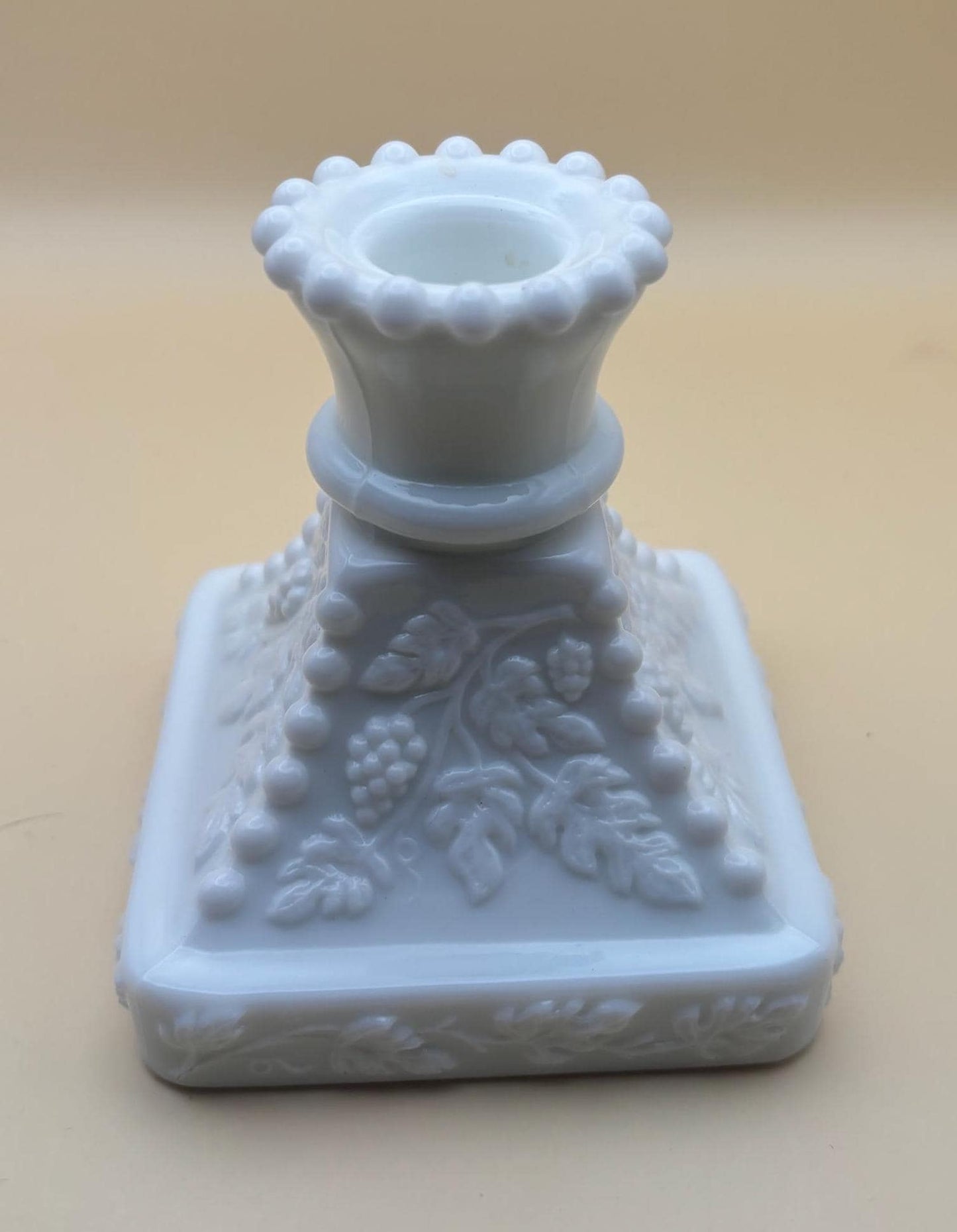 Vintage Westmoreland Beaded Grape Candle Stick Holder Lover Antiques and Vintage