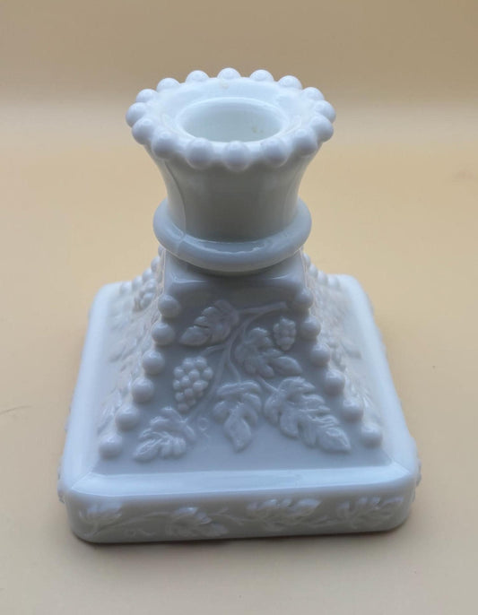 Vintage Westmoreland Beaded Grape Candle Stick Holder Lover Antiques and Vintage