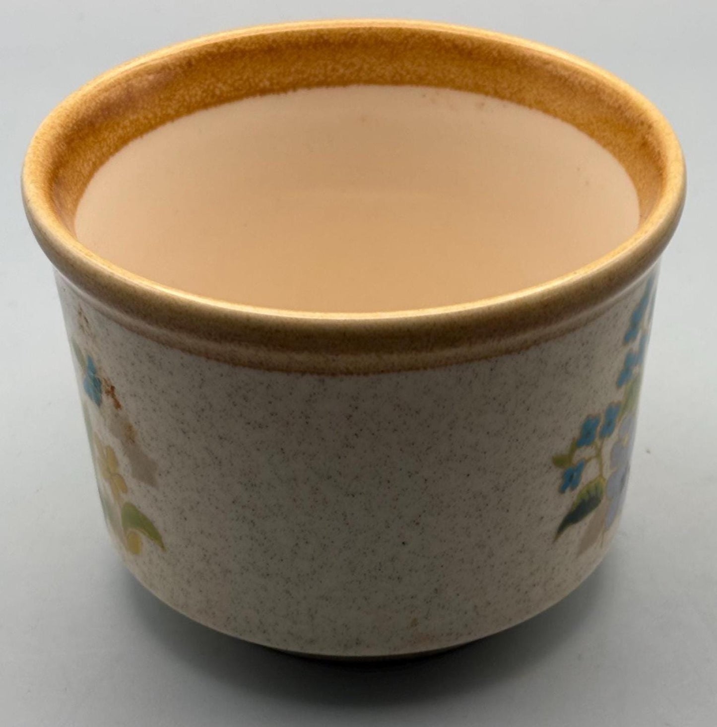 Vintage Mikasa Coffee Cup Stone Manor Stoneware Tan Speckle With Brown Trim Lover Antiques and Vintage