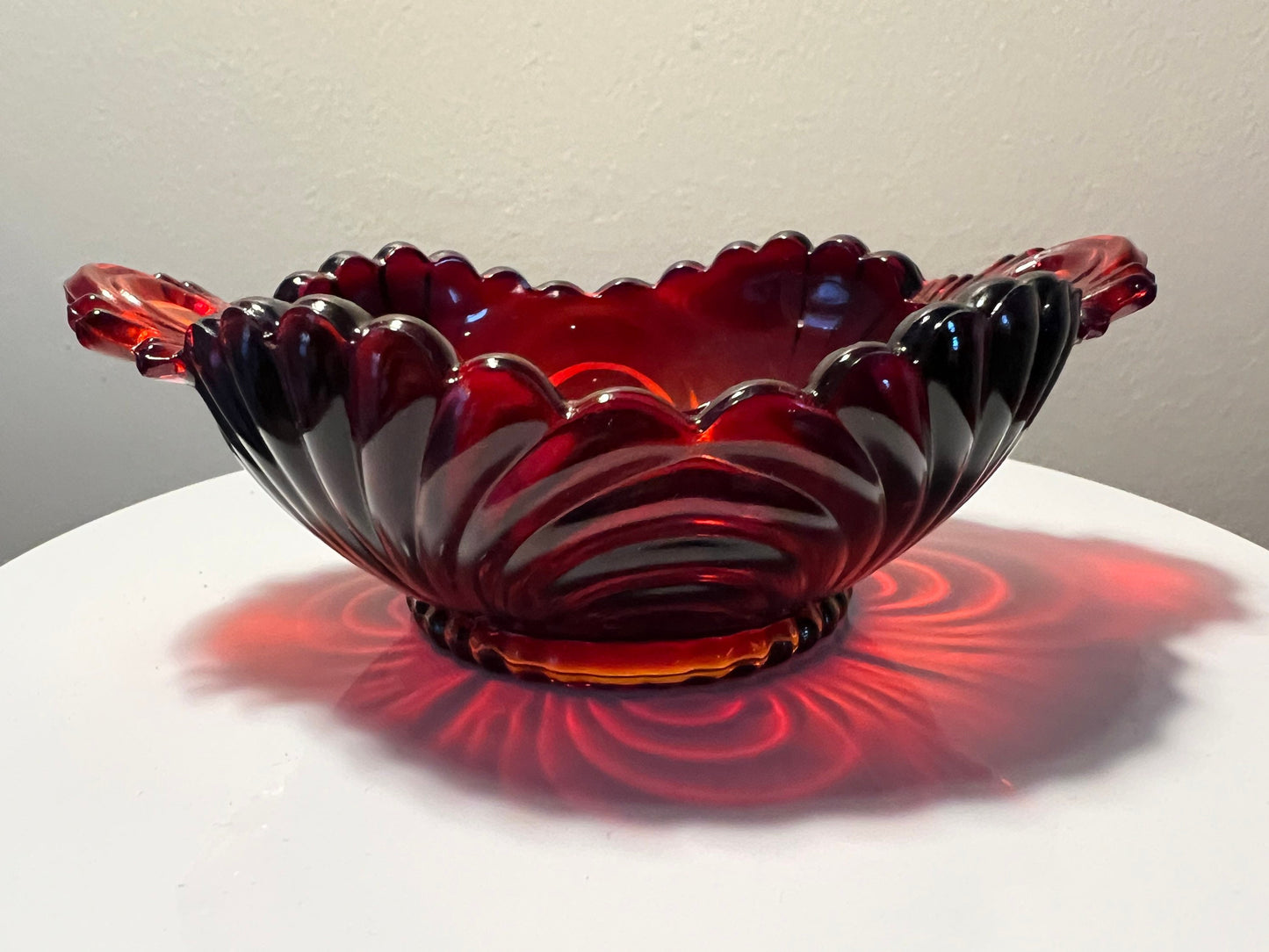 Vintage Red Amberina Glass Art Bowls Summit Art Small Glass Collection Lover Antiques & Vintage
